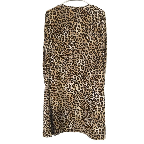 Chico's Women's Dress Size 00= 2 Brown Animal Print Lightweight Shift Short - Picture 6 of 8